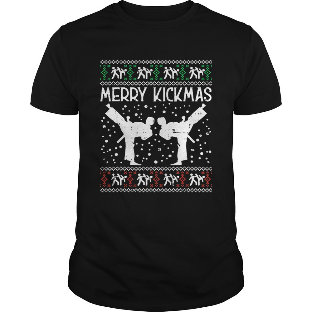 Merry Kickmas Ugly Christmas Karate Jiu Jitsu Martial Gift Shirt